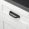 Gliderite Hardware 4-3/4 in. Matte Black Rounded Back Plate 3-3/4 in. Center to Center - 5343-96-MB 5343-96-MB-1 - alternate 2